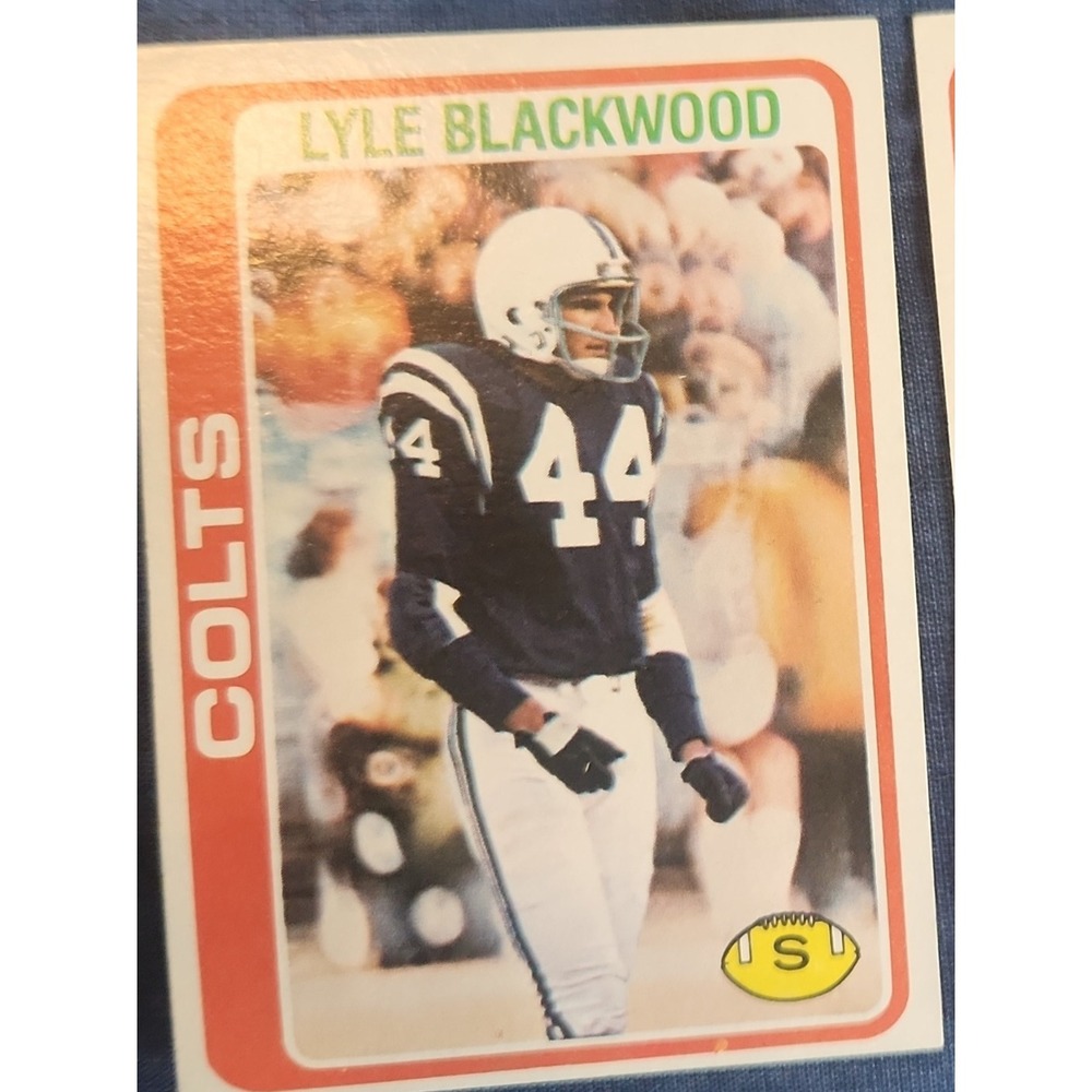 Topps Lyle Blackwood Baltimore Colts NFL Football Card Lot 1978
